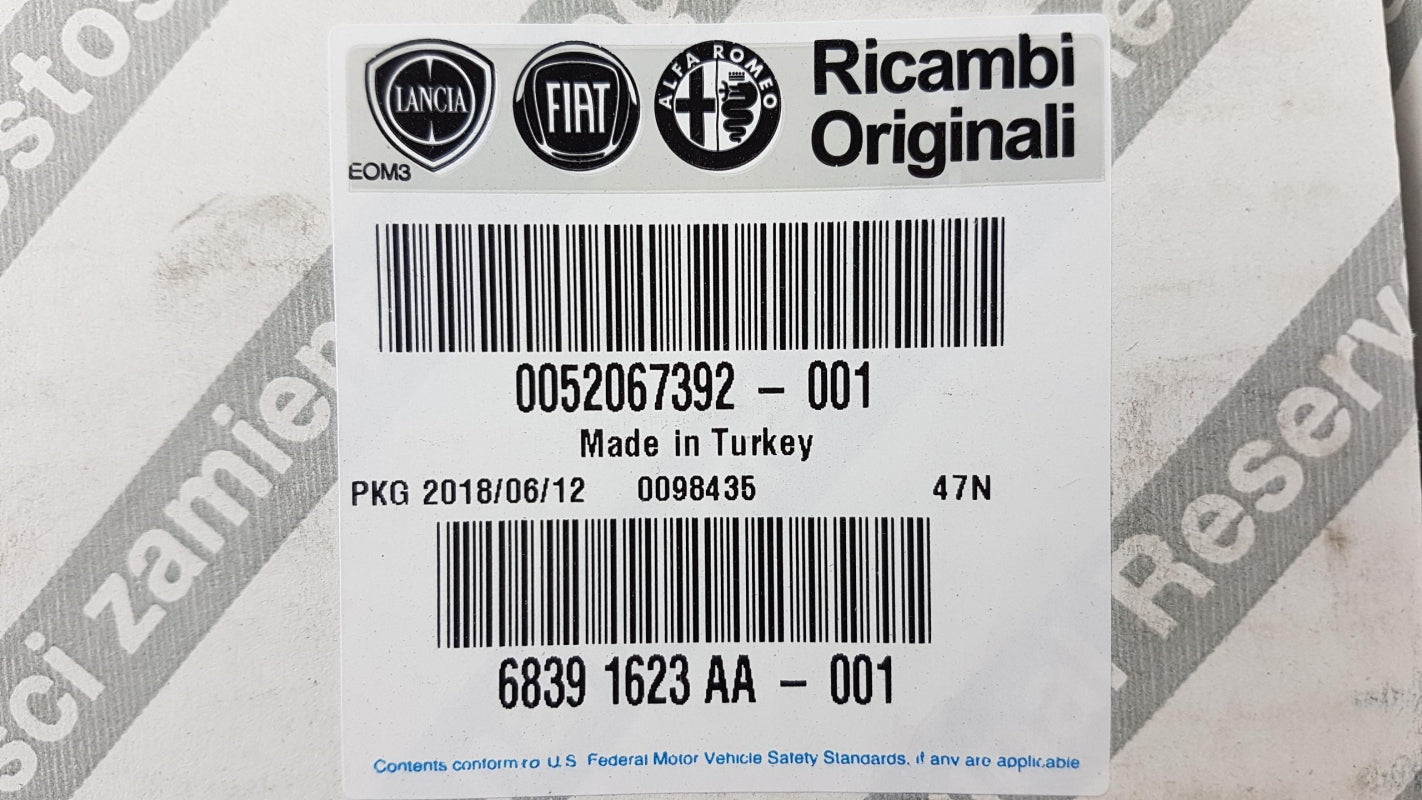 Original FIAT Tipo '16- Bremsscheibe (1 stück) hinten 52067392