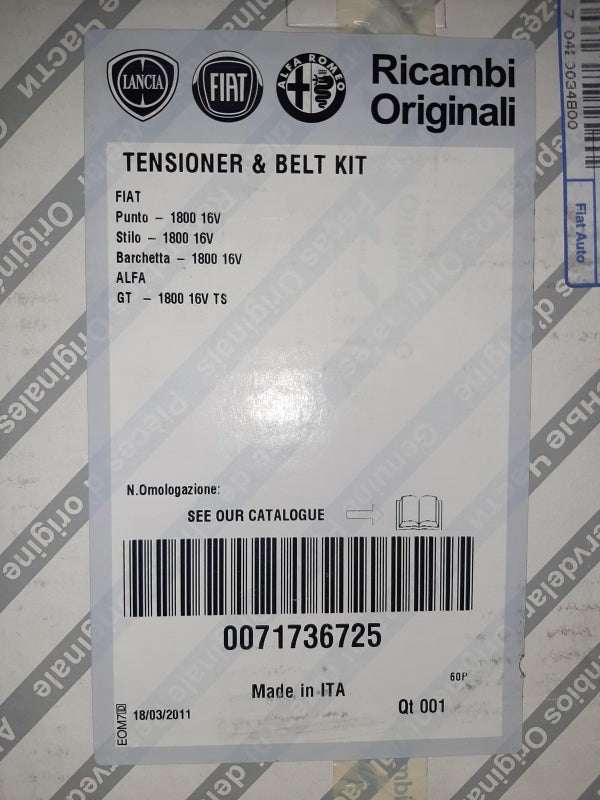 Original FIAT Punto Stilo ALFA ROMEO 145 146 155 156 GT Zahnriemensatz 71736725