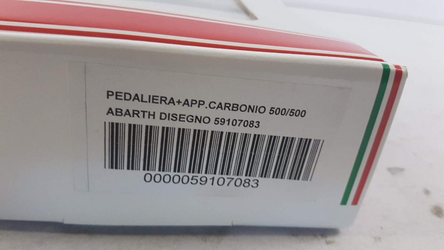 Original FIAT 500 Abarth Pedalauflagen 4 Stück Kohlenstoff 59107083