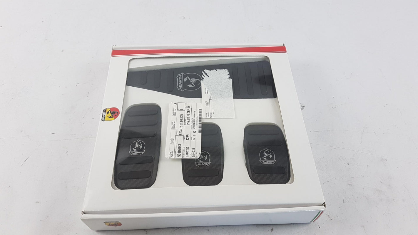 Original FIAT 500 Abarth Pedalauflagen 4 Stück Kohlenstoff 59107083