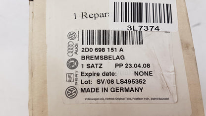Original VW LT '97-'03 Bremsbeläge vorne 2D0698151A