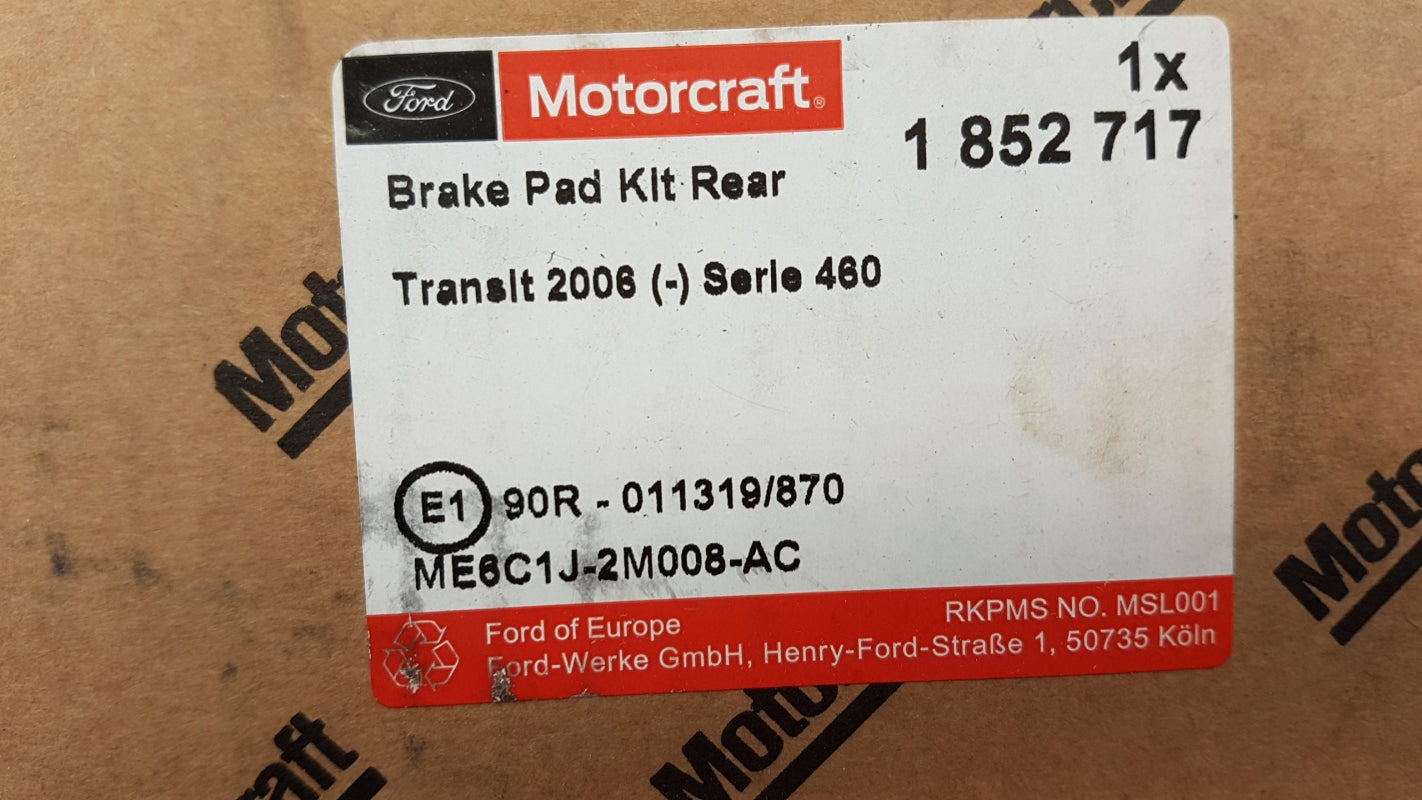 Original FORD Transit (2011-2014) Bremsbeläge Satz Hinten 1852717