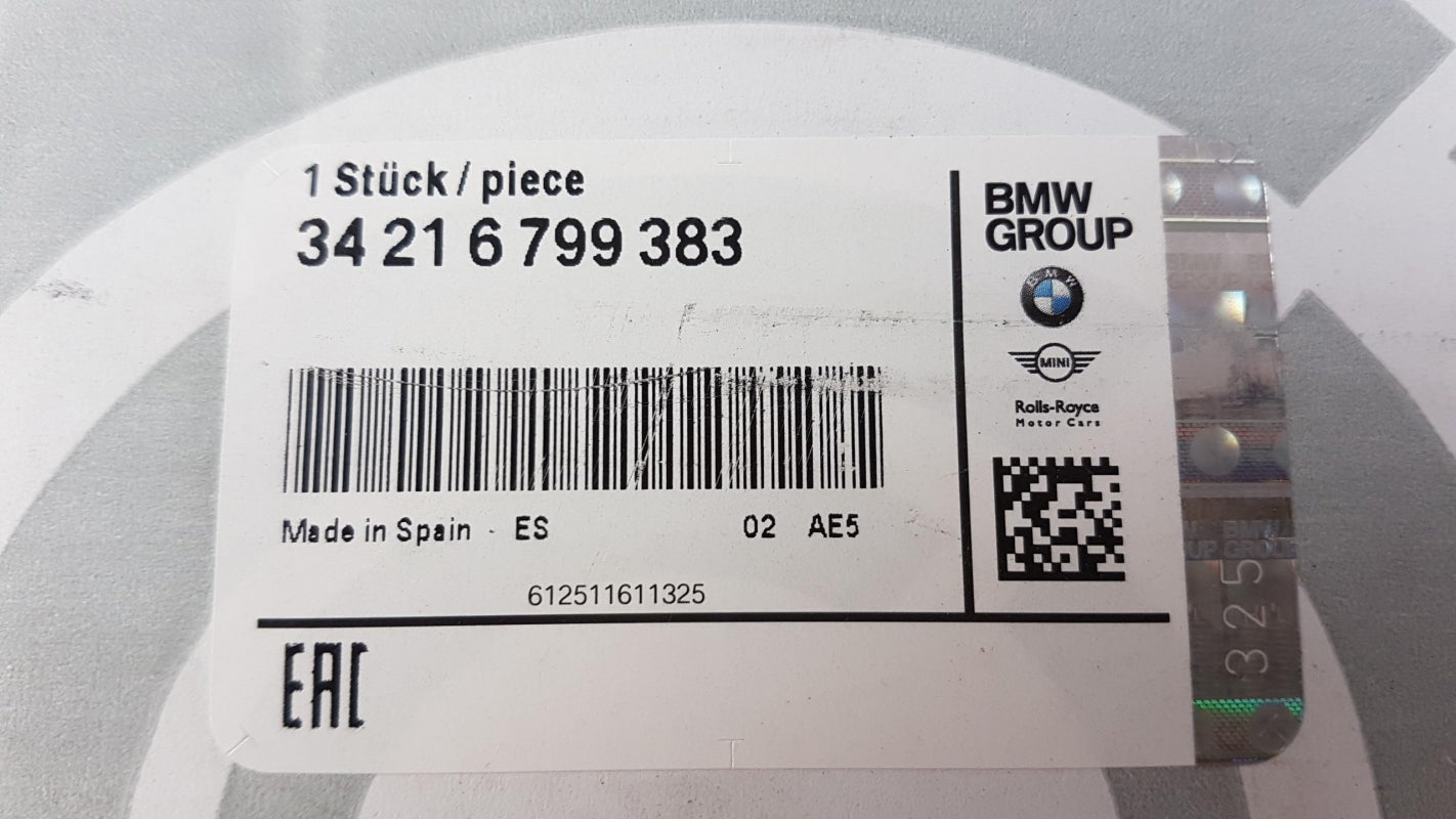 Original BMW MINI F55 F56 F57 Bremsscheibe (1 stück) 259X10 hinten 34216799383