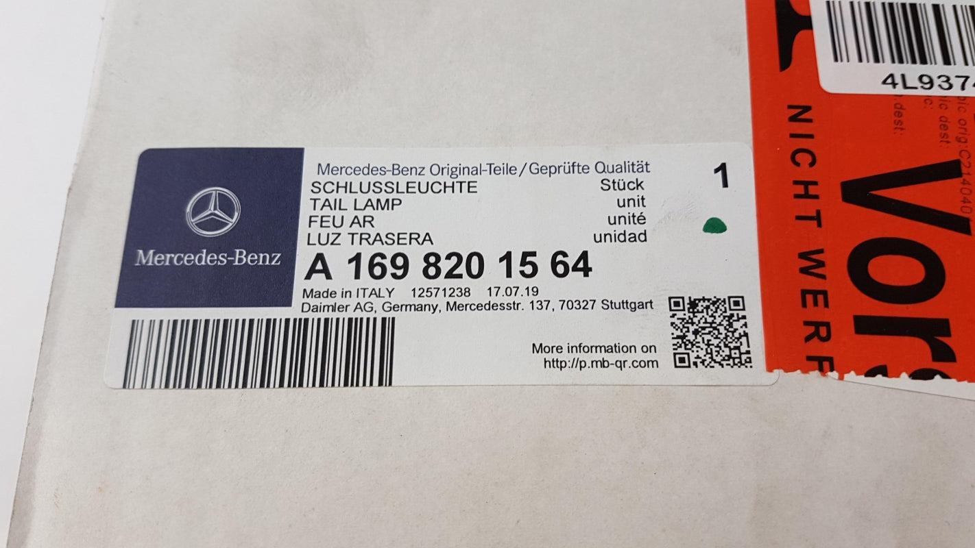 Original OE MERCEDES-BENZ Heckleuchte A1698201564