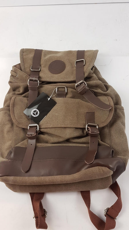 Original MERCEDES-BENZ Rucksack Vintage Braun Größe: 44 x 28 x 13 cm B66045014