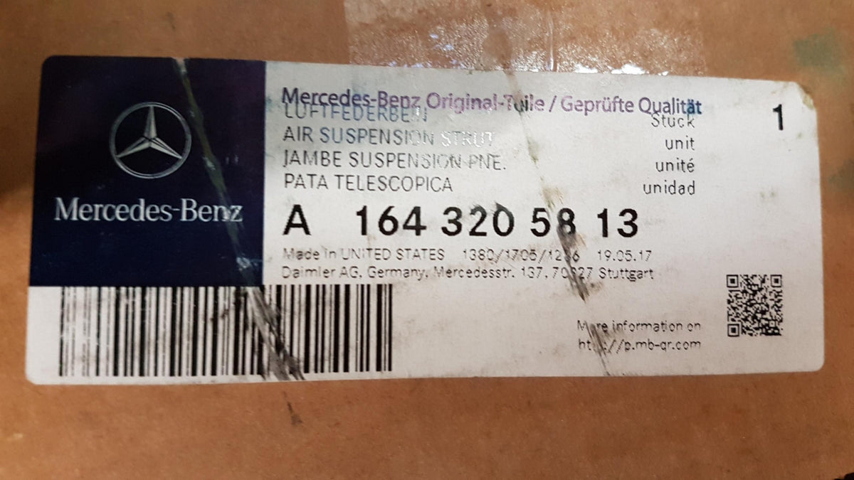 Original MERCEDES-BENZ ML/GL W164 Luftfederbein Stoßdämpfer Vorne A1643205813