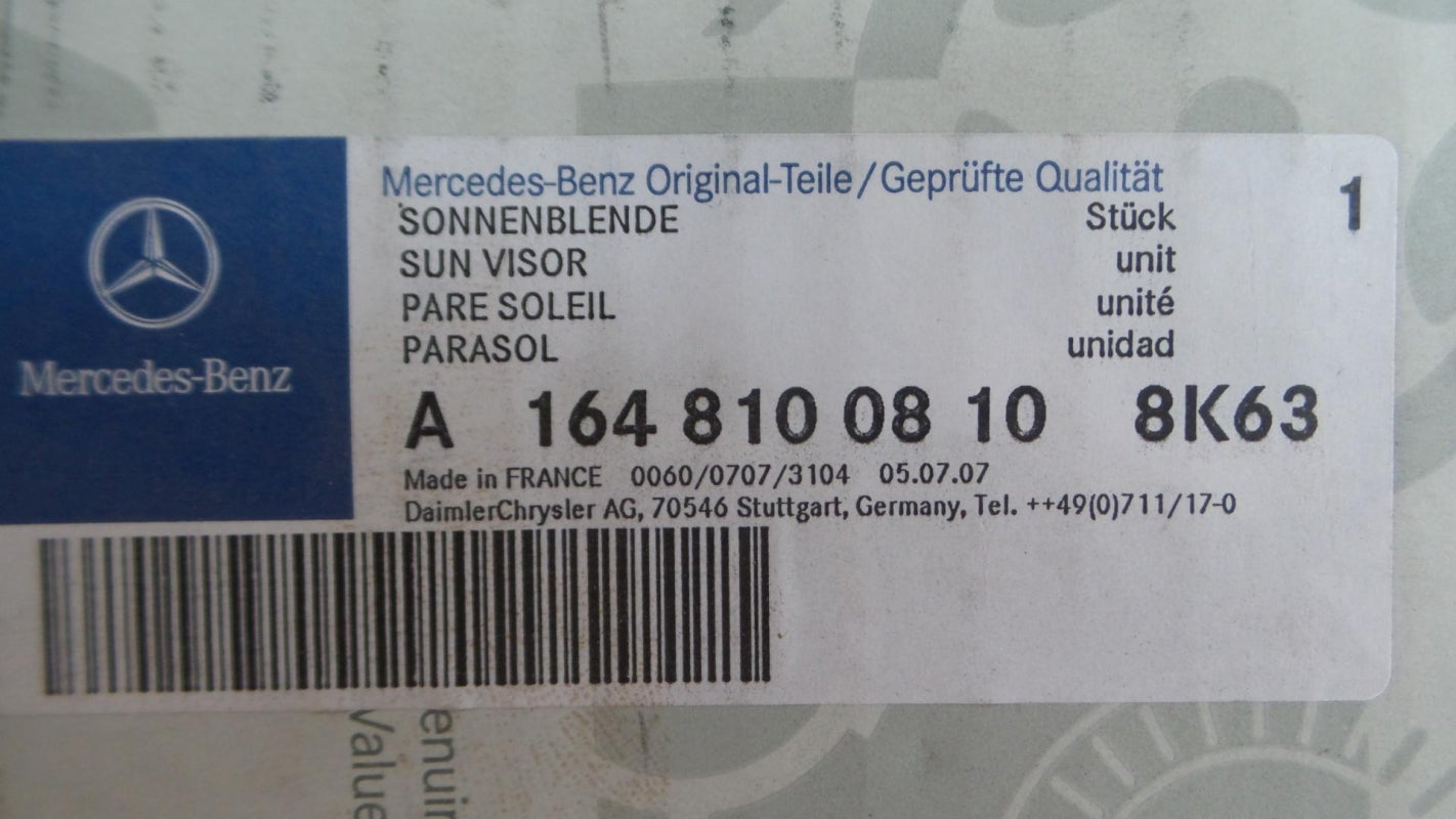 Original MERCEDES-BENZ X164 Sonnenblende buckskin rechts A16481008108K63