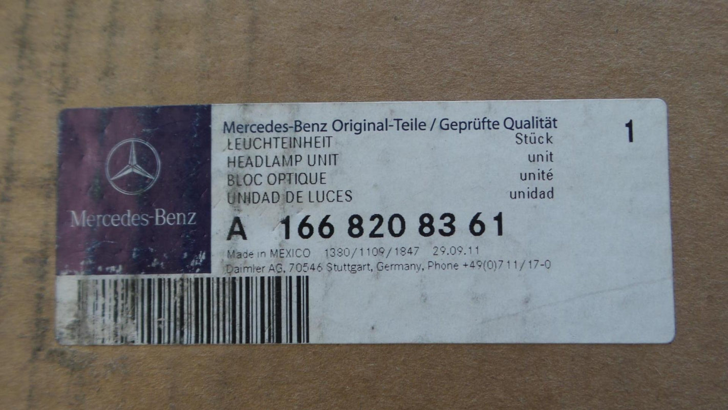 Original MERCEDES-BENZ ML/GLE W166 Hauptscheinwerfer vorne links A1668208361