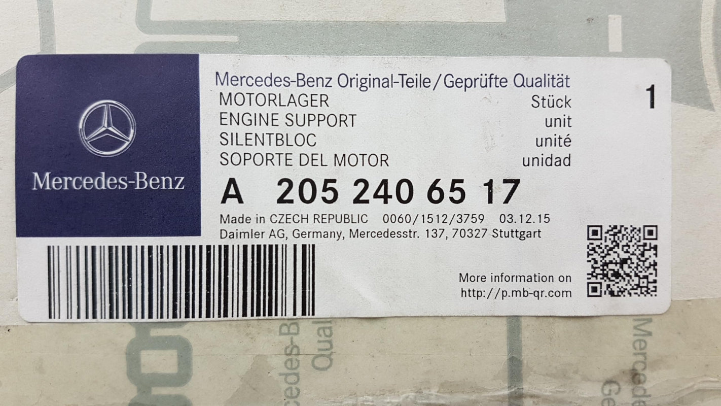 Original MERCEDES-BENZ C-klasse W205 C205 Motorlager vorne rechts A2052406517