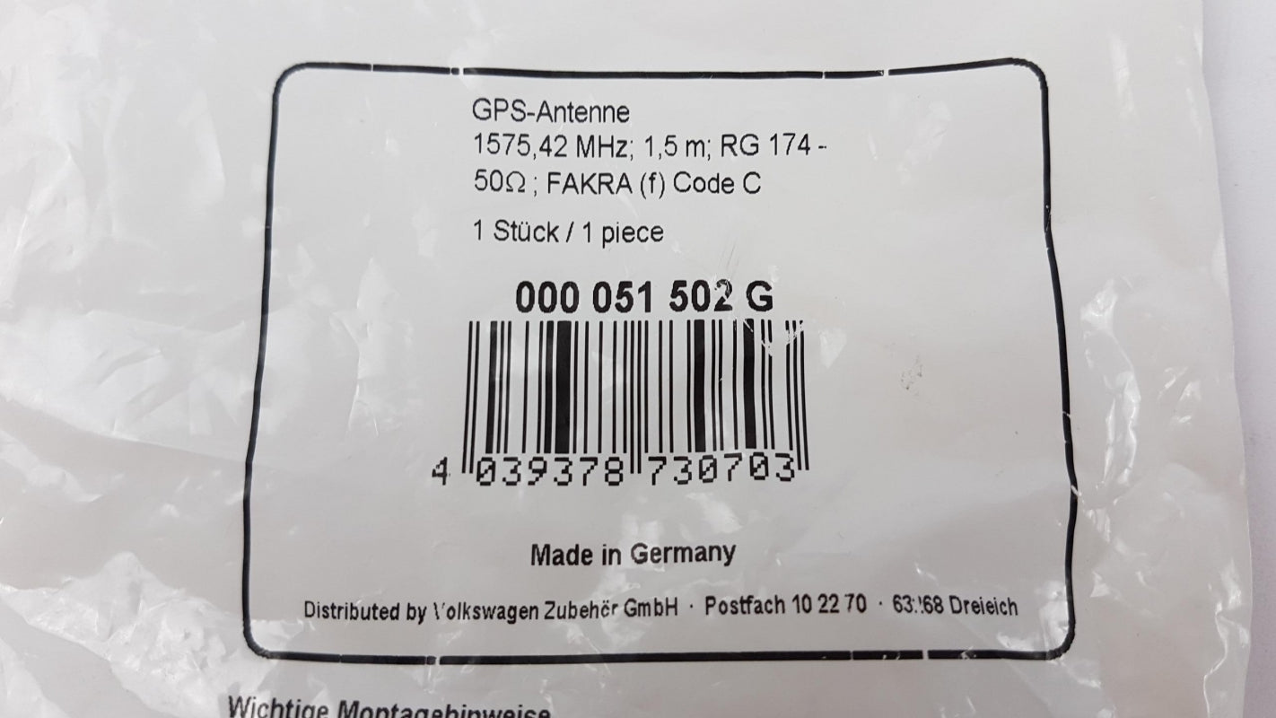 Original VW Jetta (11-) Caddy (16-20) GPS Antennenmodul Navigation 000051502G