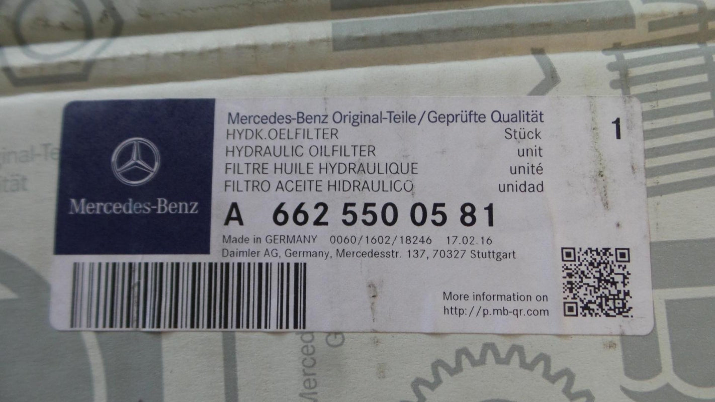 Original MERCEDES-BENZ Actros Hydraulikfilter Ölrücklauf A6625500581