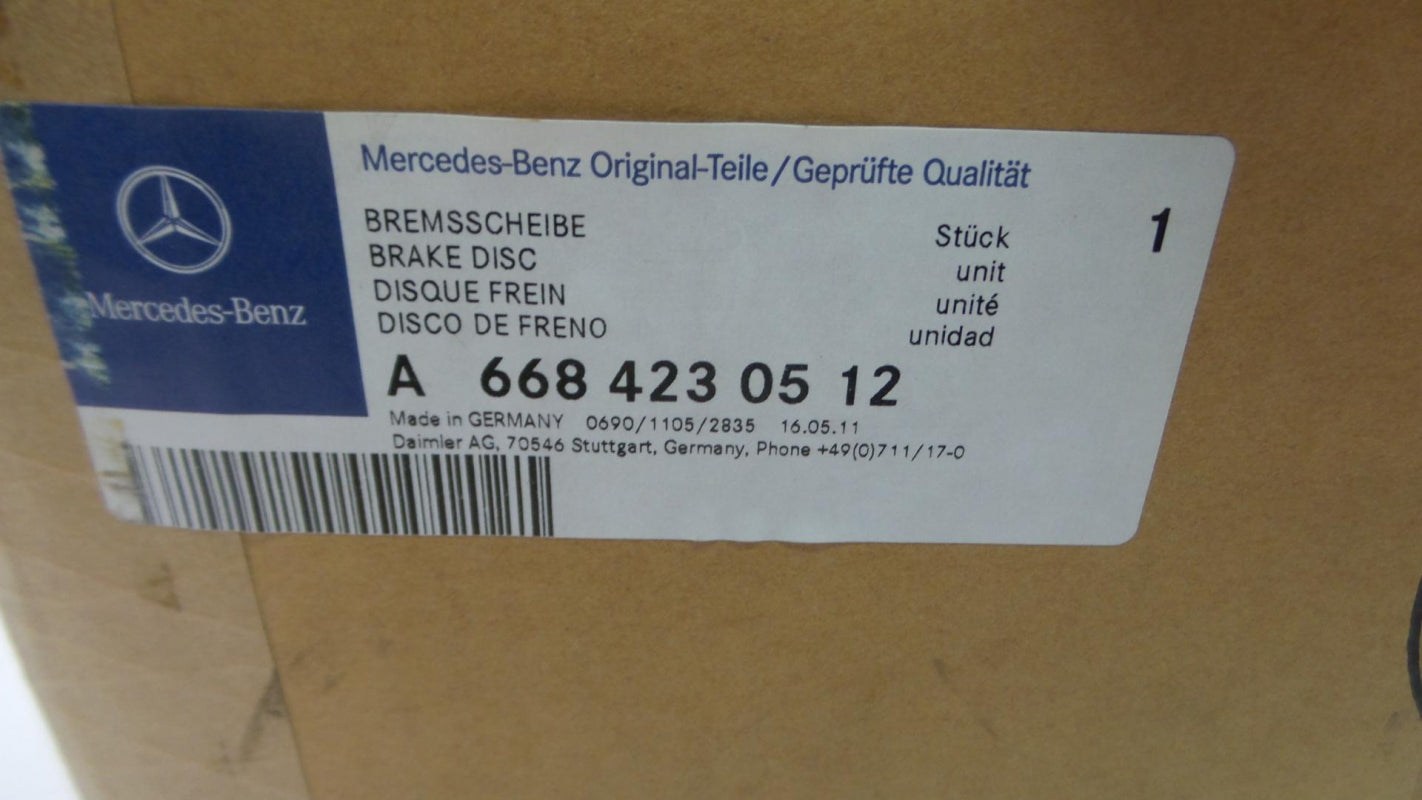 Original MERCEDES-BENZ Vario 612-815 Bremsscheibe (1 stück) hinten A6684230512