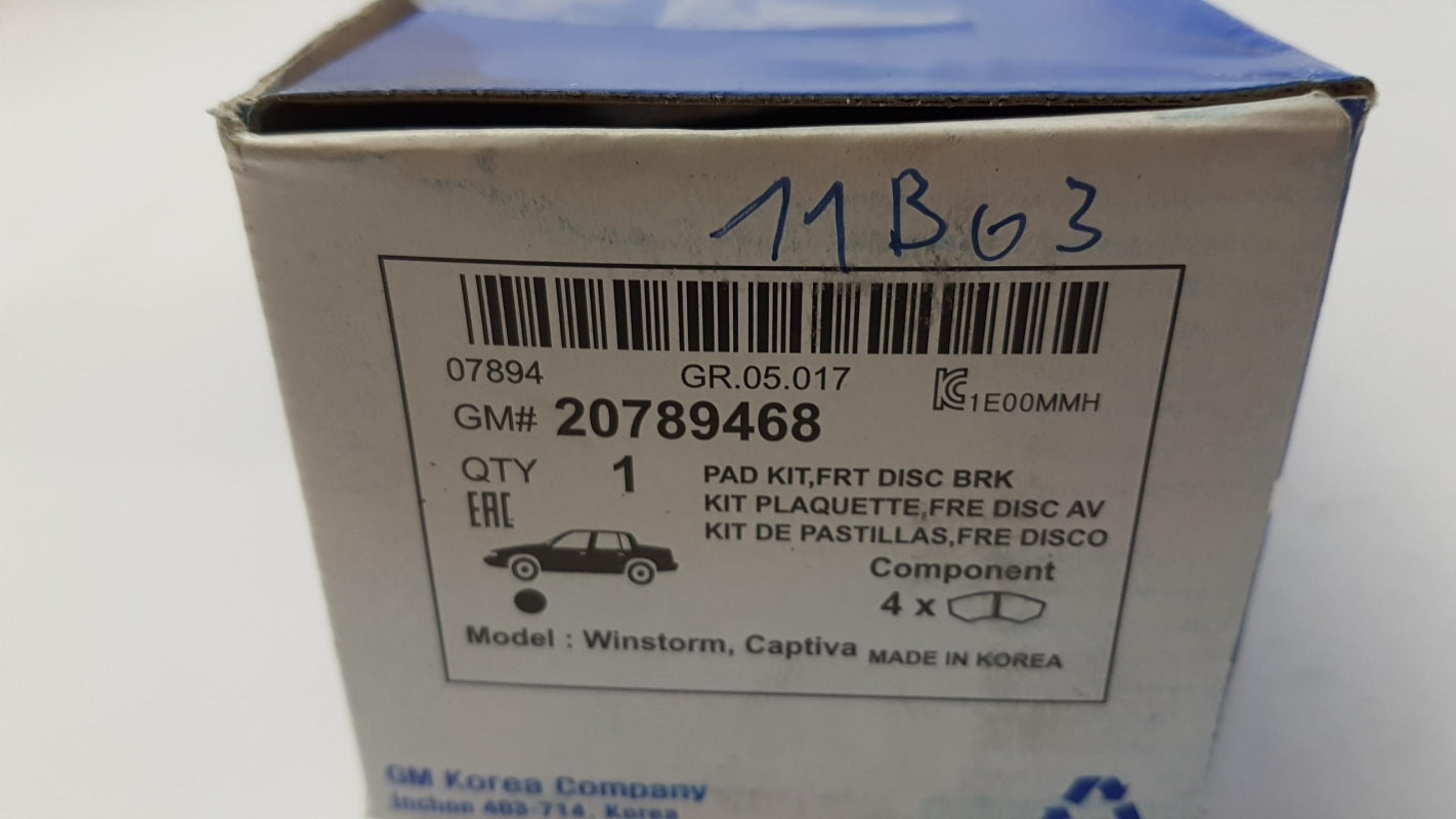 Original OPEL Antara CHEVROLET Captiva Bremsbeläge vorne 20789468