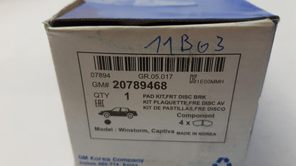 Original OPEL Antara CHEVROLET Captiva Bremsbeläge vorne 20789468