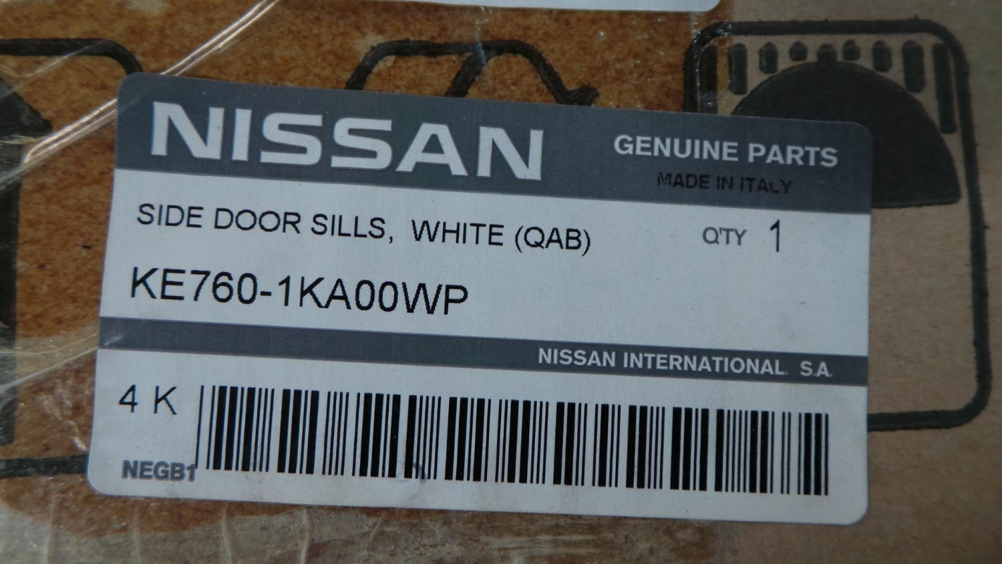 Original NISSAN Juke '14- Türzierleistensatz 4-stück weiss KE7601KA00WP