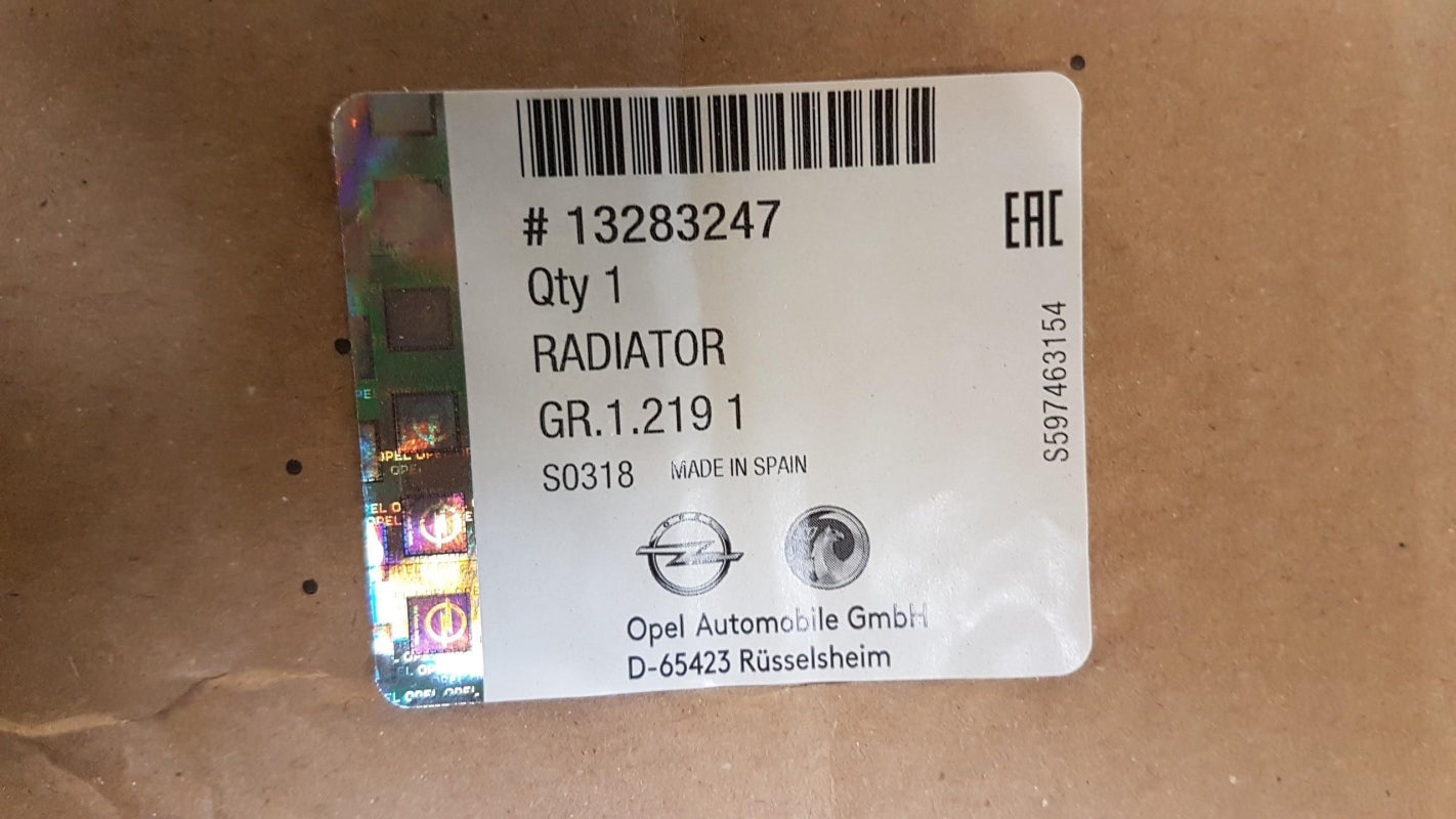 Original OPEL Meriva-B Motor Wasserkühler 13283247
