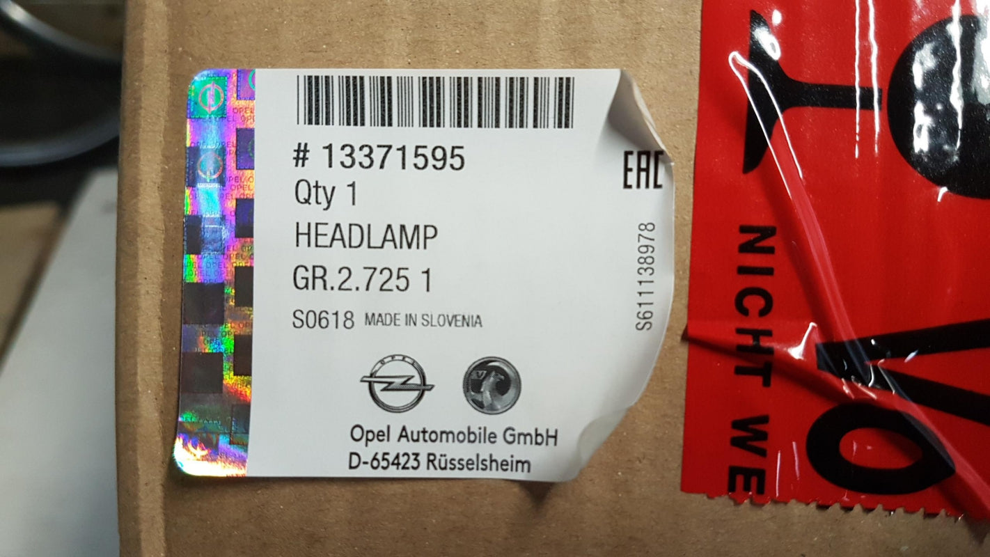Original OPEL Astra J Caravan Stufenheck Scheinwerfer Links 13371595