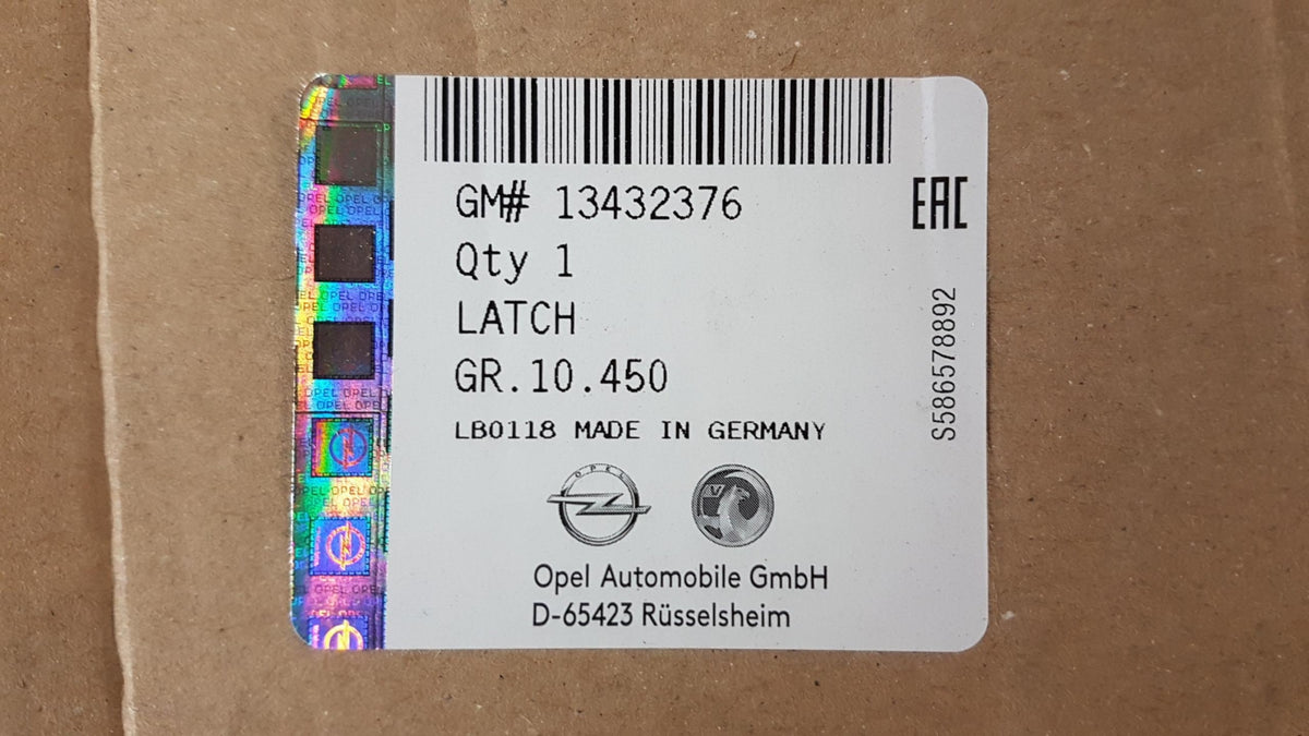Original OPEL Meriva-B Türschloss Links 13432376