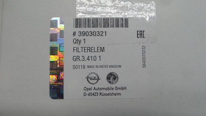 Original OE OPEL Luftfilter 39030321