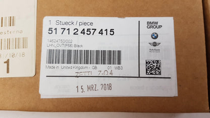 Original BMW MINI F54 F55 F60 Türaußengriff Hinten Links Schwarz 51712457415
