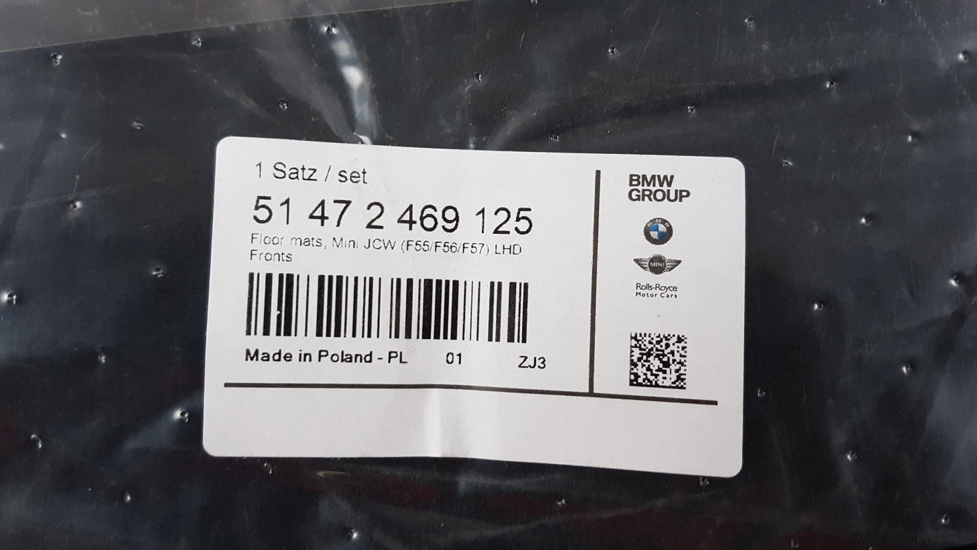 Original MINI F55 F55N F56 F56N F57 F57N Fußmattensatz Textil Vorne 51472469125