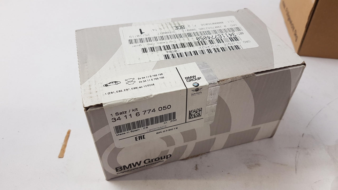 Original MINI R50 R52 R53 Bremsbeläge mit Warnkontakt Vorne 34112167233