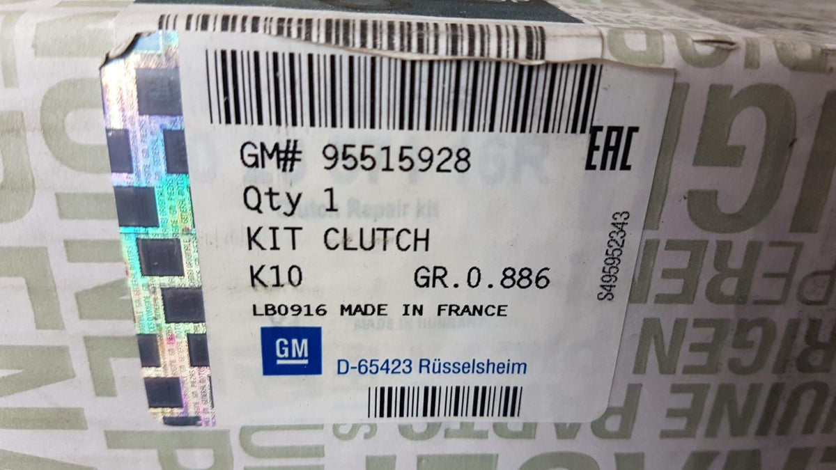 Original OPEL Movano-B 2.3CDTi Kupplungssatz 95515928