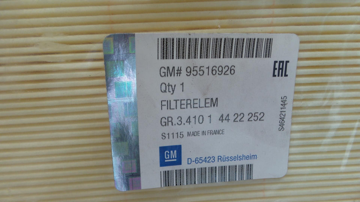 Original OPEL Vivaro-B Luftfilter 95516926