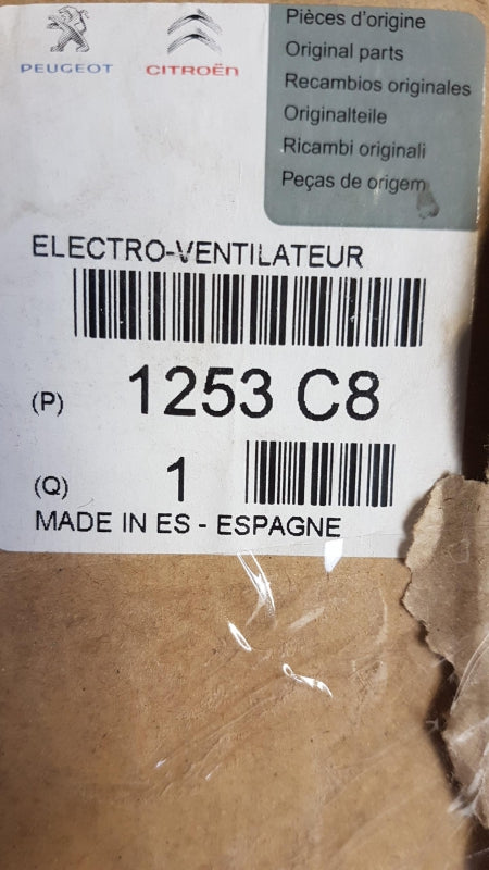 Original PEUGEOT Partner CITROEN Berlingo Xsara Motorkühlung Lüfter 1253C8