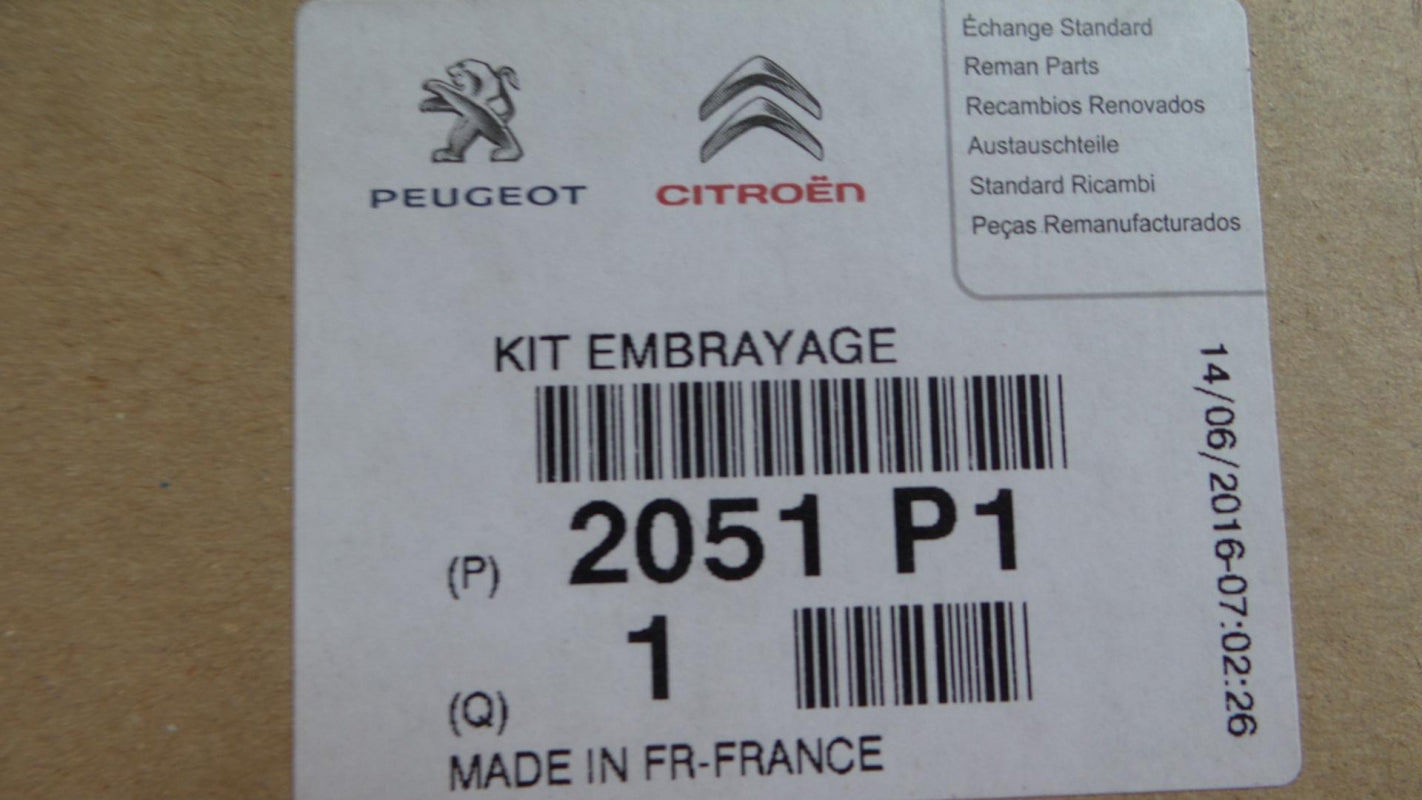 Original PEUGEOT 307 407 607R 807 2.0HDI Kupplungssatz 2051P1