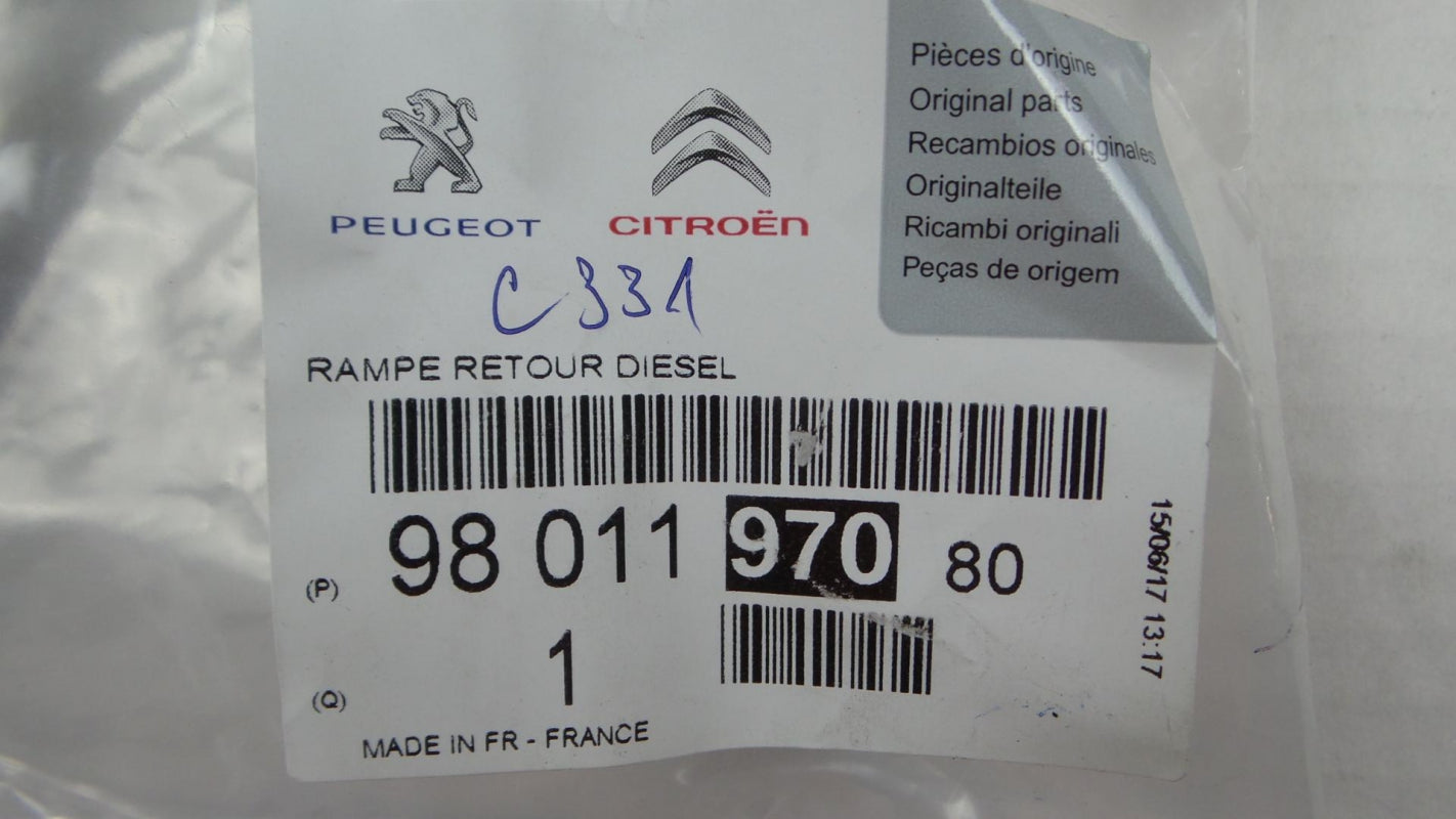 Original PEUGEOT Boxer 3 CITROEN Jumper 3 Kraftstoffleitung 9801197080