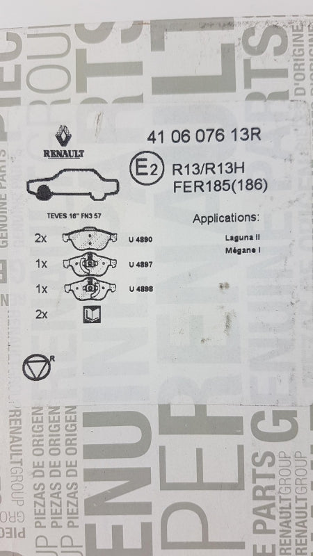 Original RENAULT Laguna II Megane I Bremsbeläge Bremsklötze vorne 410607613R