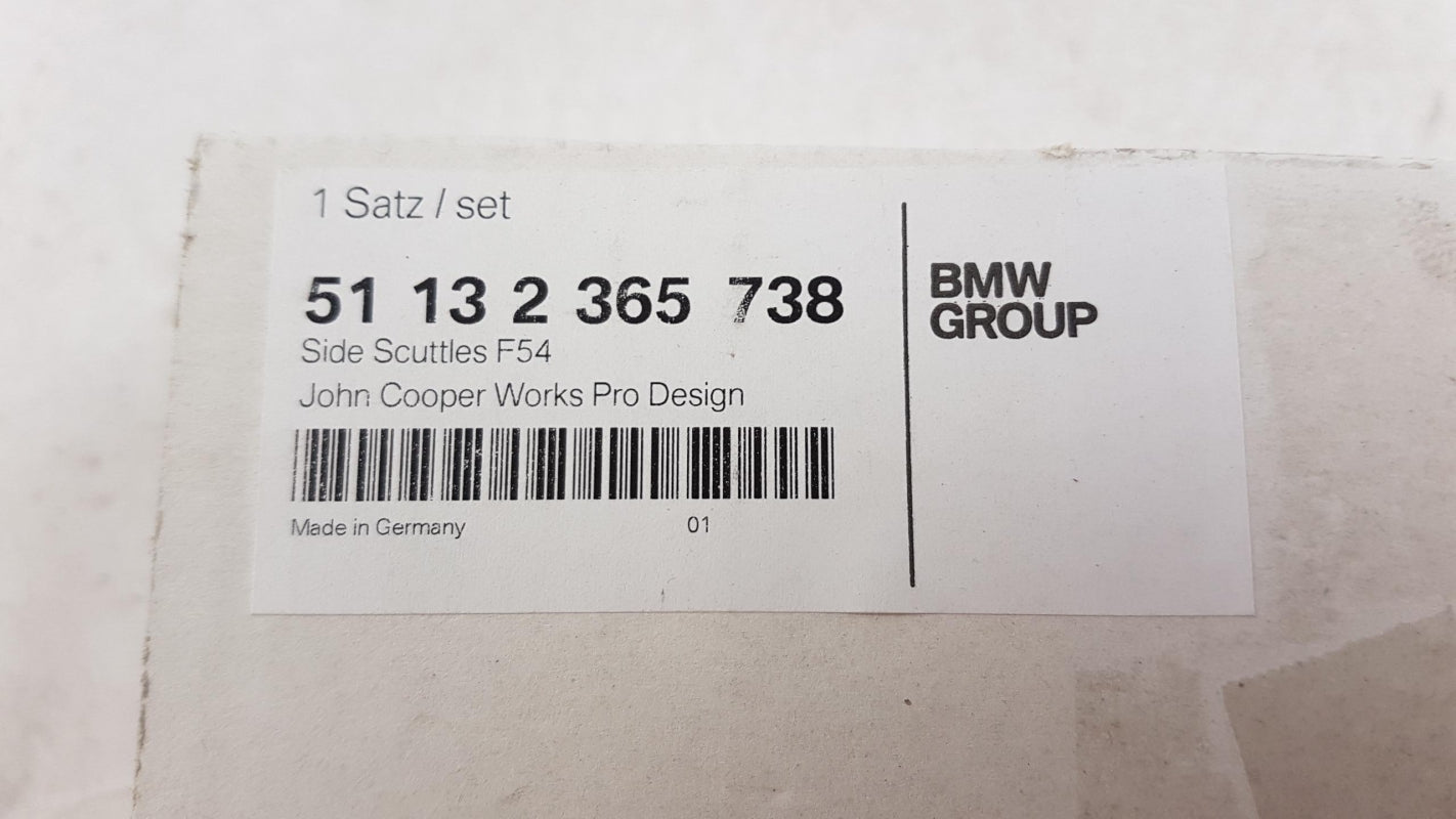 Original BMW MINI F54 JCW Zierblendenset mit Pad Links und Rechts 51132365738