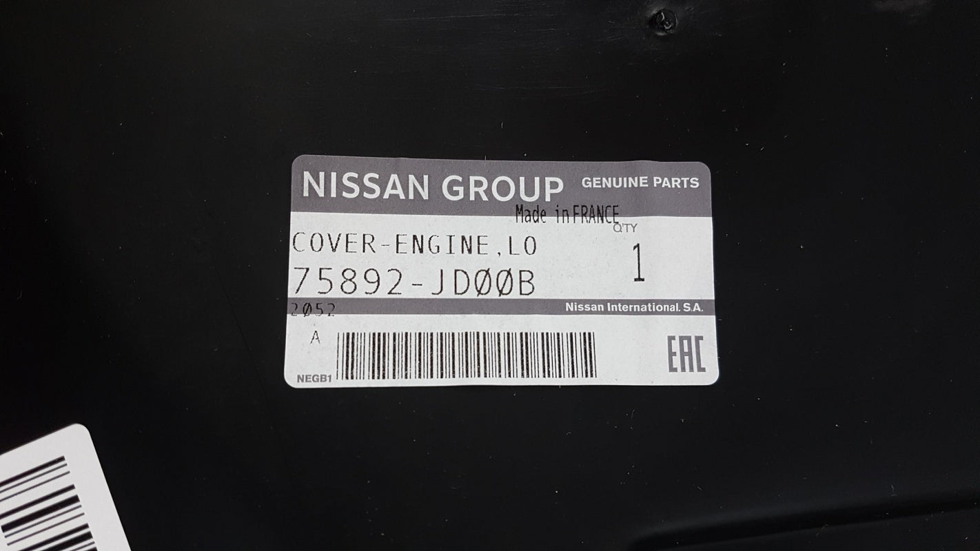 Original OE NISSAN Motor Abdeckblech 75892JD00B