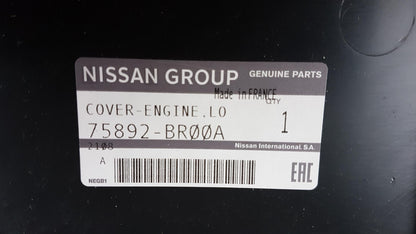 Original NISSAN Qashqai (2010-2014) Motorabdeckung Vorne Unter 75892BR00A