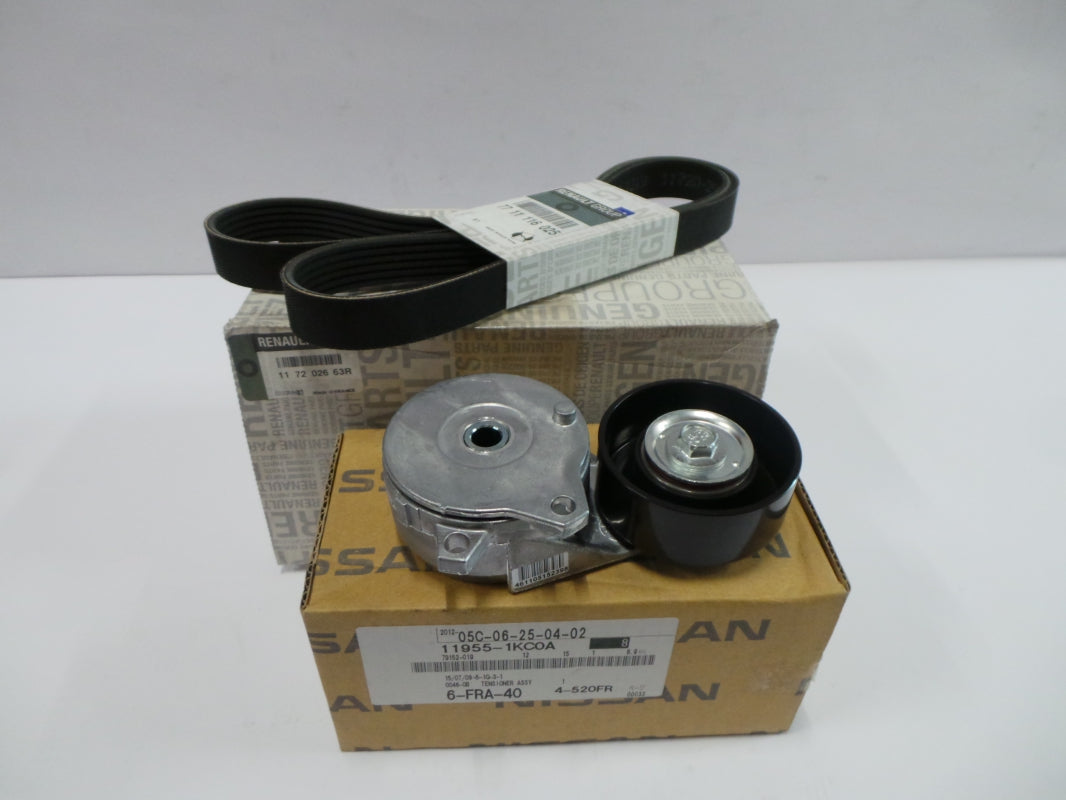 Original RENAULT Clio IV Espace V Latitude Keilrippenriemensatz 117202663R