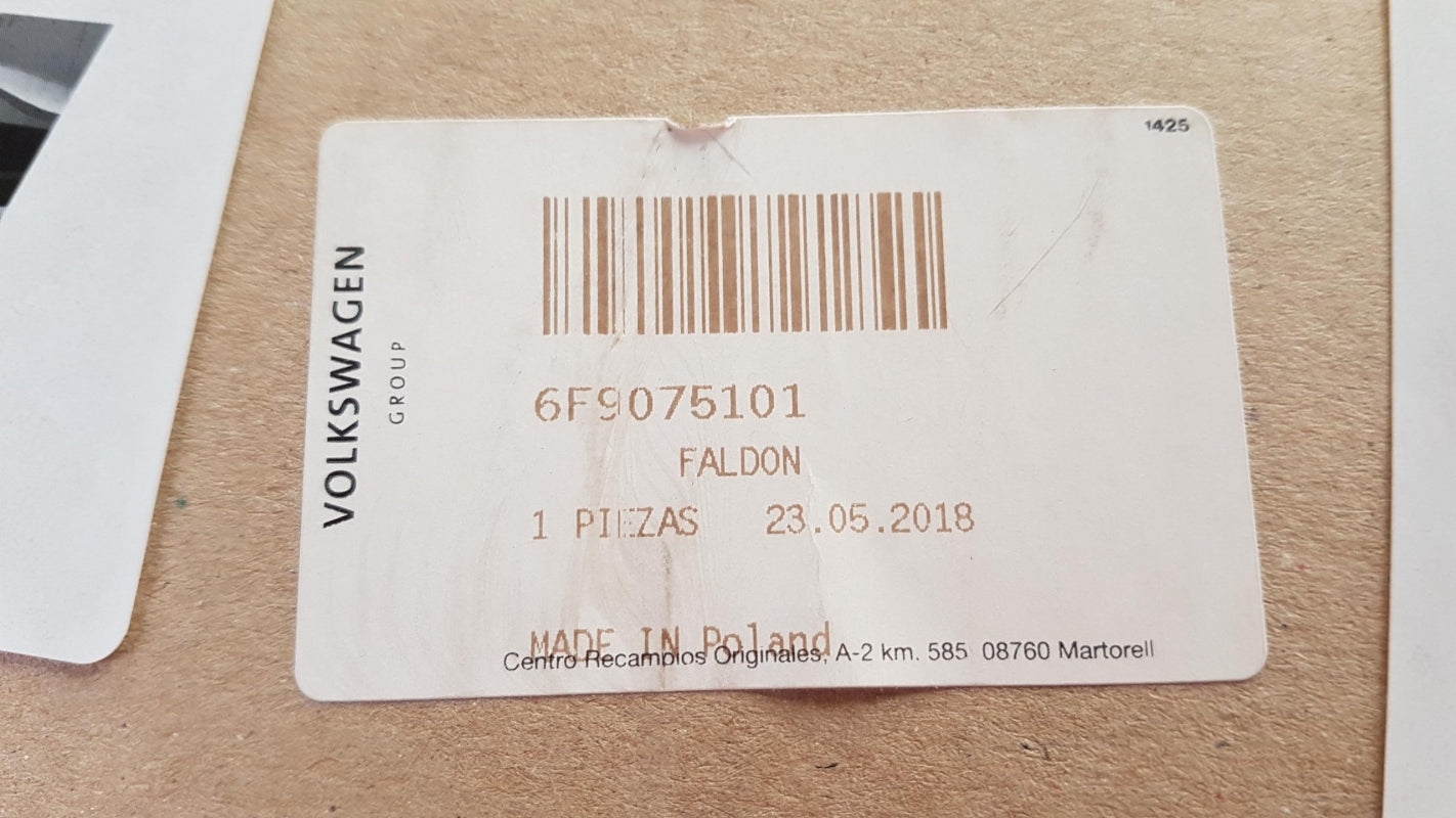 Original SEAT Arona 2017 > Schmutzfänger 2 Stück Hinten 6F9075101