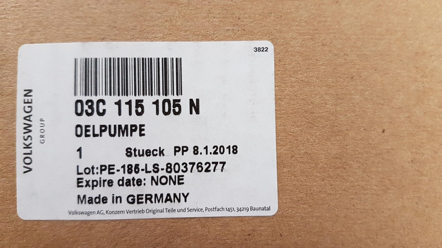 Original OE Volkswagen Ölpumpe 03C115105N