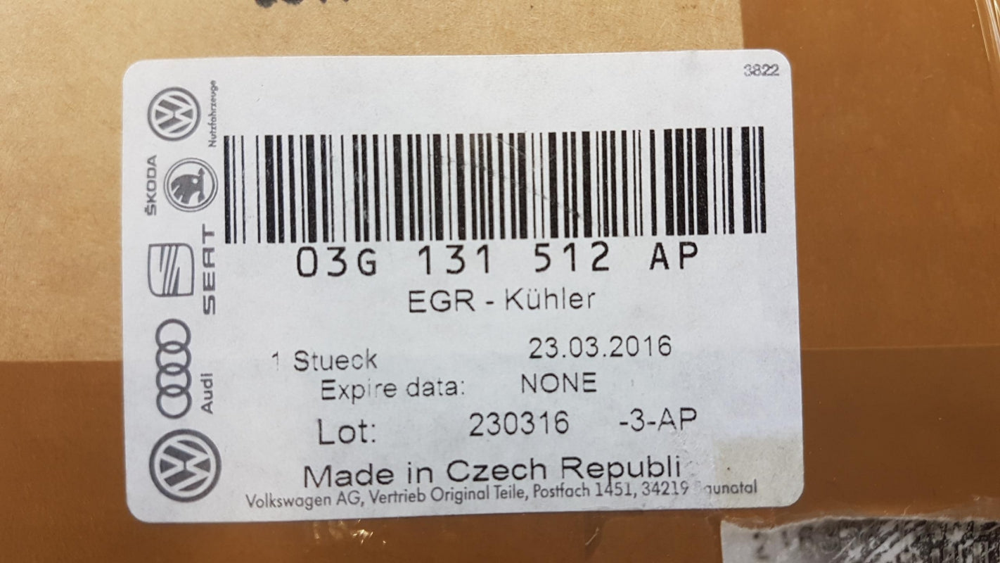 Original AUDI A3 II (8P) SKODA Octavia II (1Z) AGR Kühler 03G131512AP
