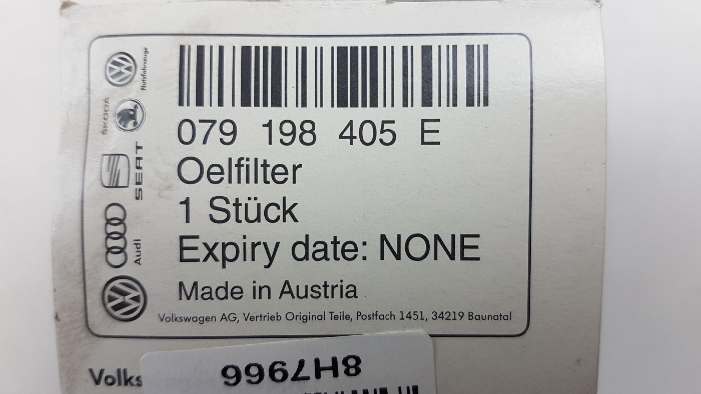 Original AUDI A5 A6 A8 Q7 R8 RS4 RS5 RS6 VW Touareg Ölfiltereinsatz 079198405E