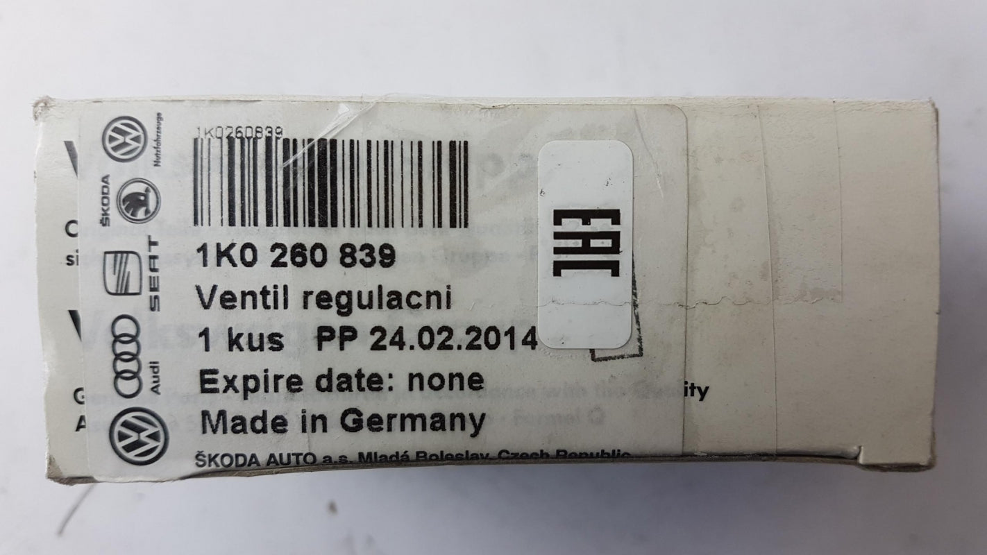 Original SKODA Fabia Octavia Superb Yeti Kompressor Regelventil 1K0260839