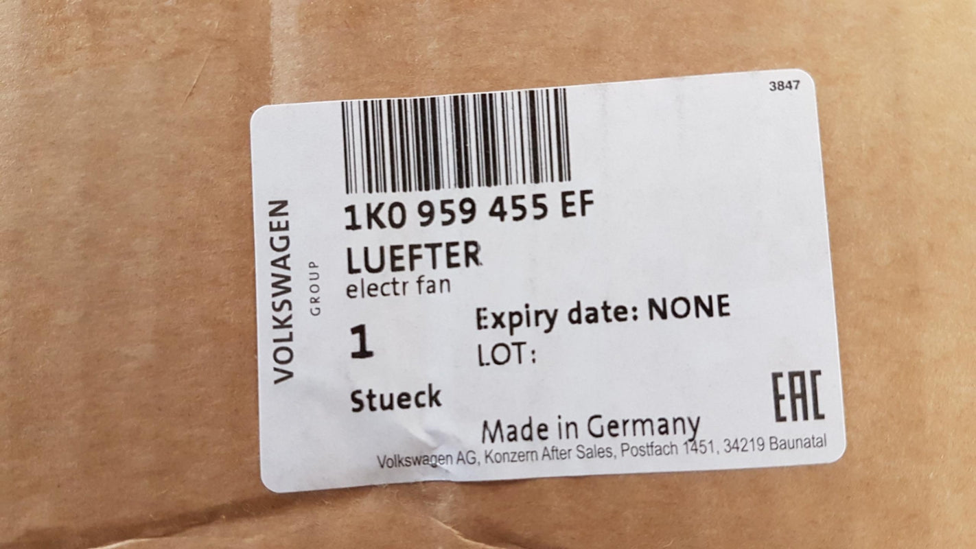 Original VW Golf Passat AUDI A3 SKODA Octavia Motorkühlung Lüfter 1K0959455EF