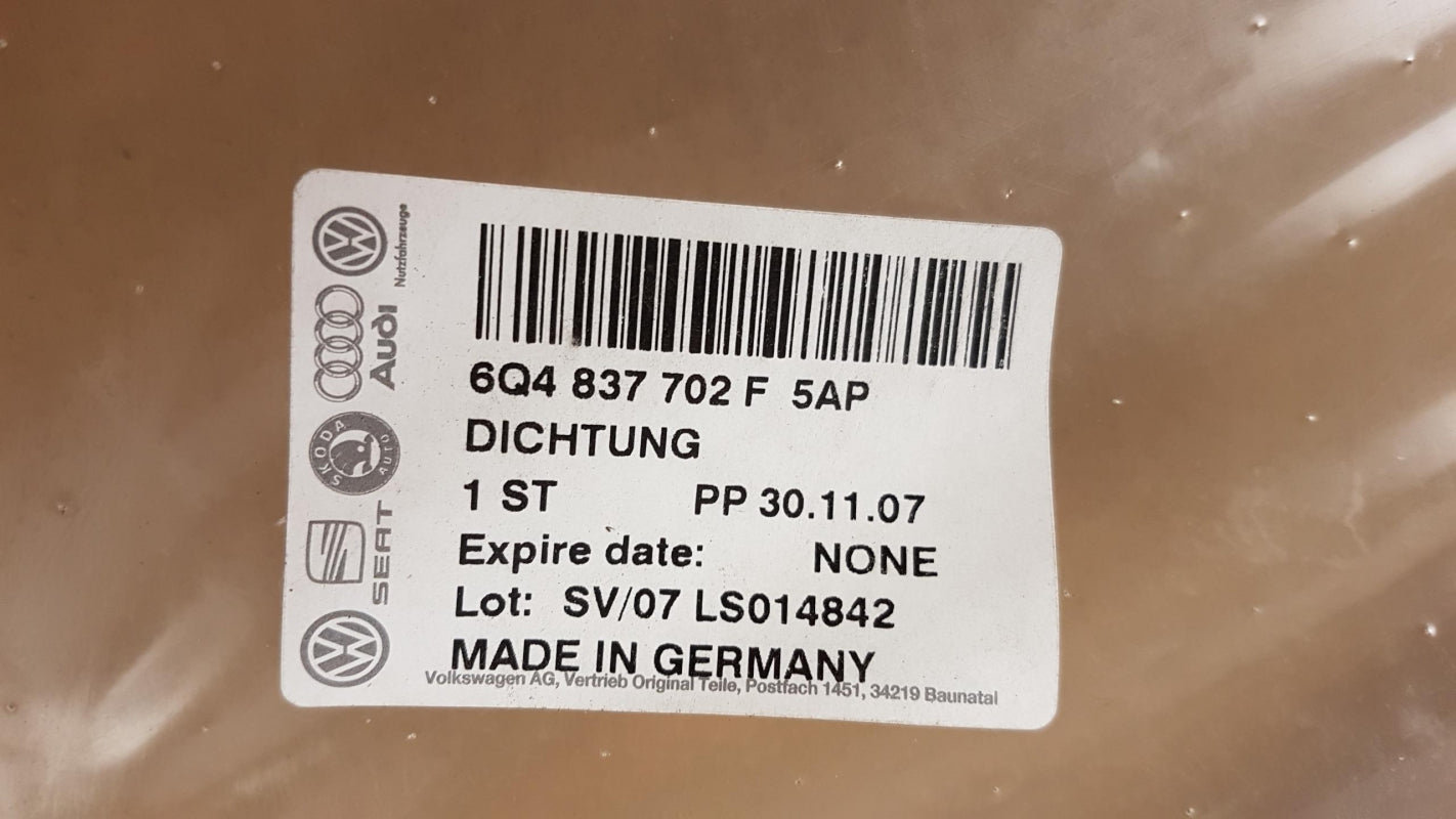 Original OE Volkswagen Türdichtung 6Q4837702F5AP