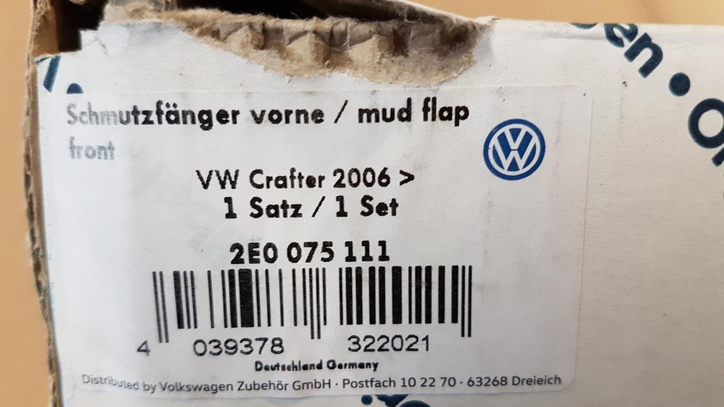 Original VW Crafter '06-'17 Schmutzfängersatz vorne 2E0075111