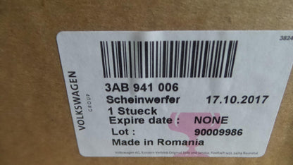 Original VW Passat B7 Halogen Hauptscheinwerfer Frontlicht rechts 3AB941006