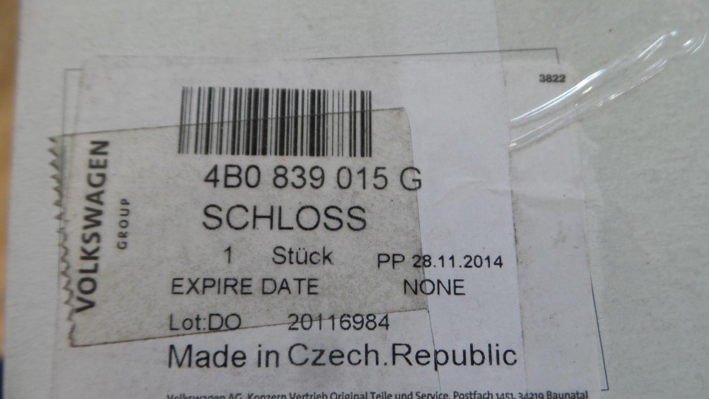 Original AUDI A6 (C5) RS6 Türschloss mit Kontaktschalter hinten links 4B0839015G