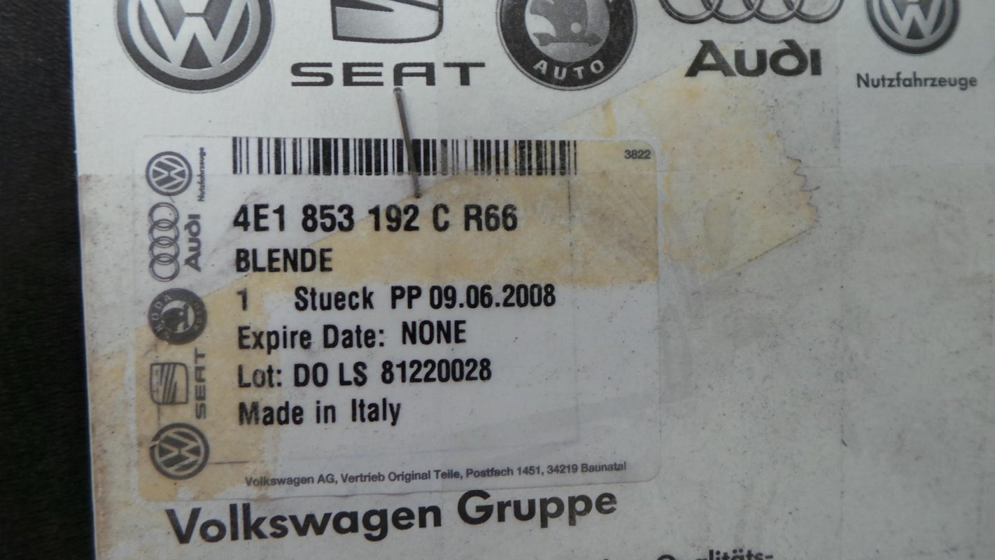 Original AUDI A8 S8 '03-'10 Instrumententafel Blende flex-metallic 4E1853192CR66
