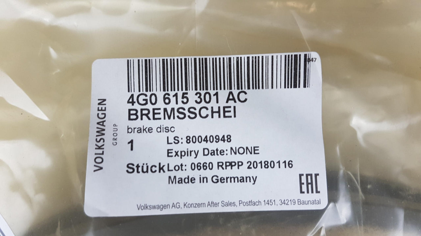 Original AUDI A4 (B8) A6 (C7) A7 I Q5 I Bremsscheibe (1 stück) vorne 4G0615301AC