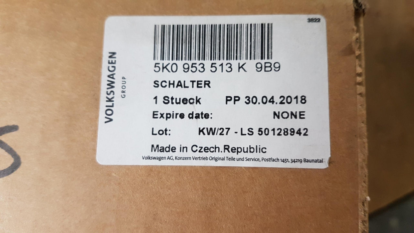 Original VW Golf VI Caddy III SKODA Octavia II Lenkstockschalter 5K0953513K9B9