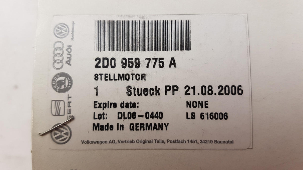 Original VW LT 2D Zentralverriegelung Stellmotor vorne rechts 2D0959775A